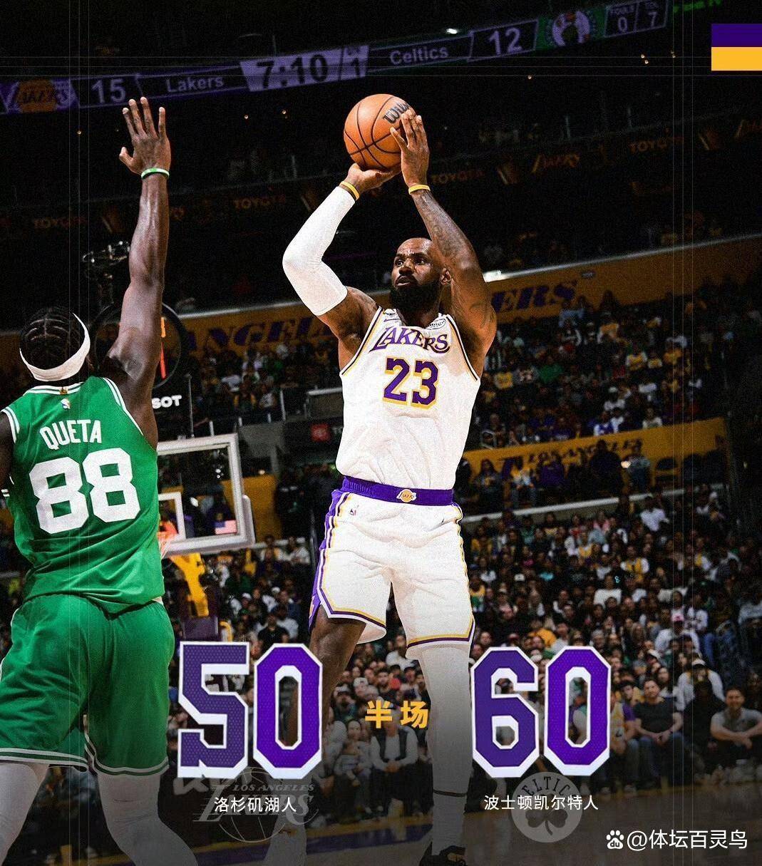 NBA季后赛焦点战，湖人正面击溃上海队